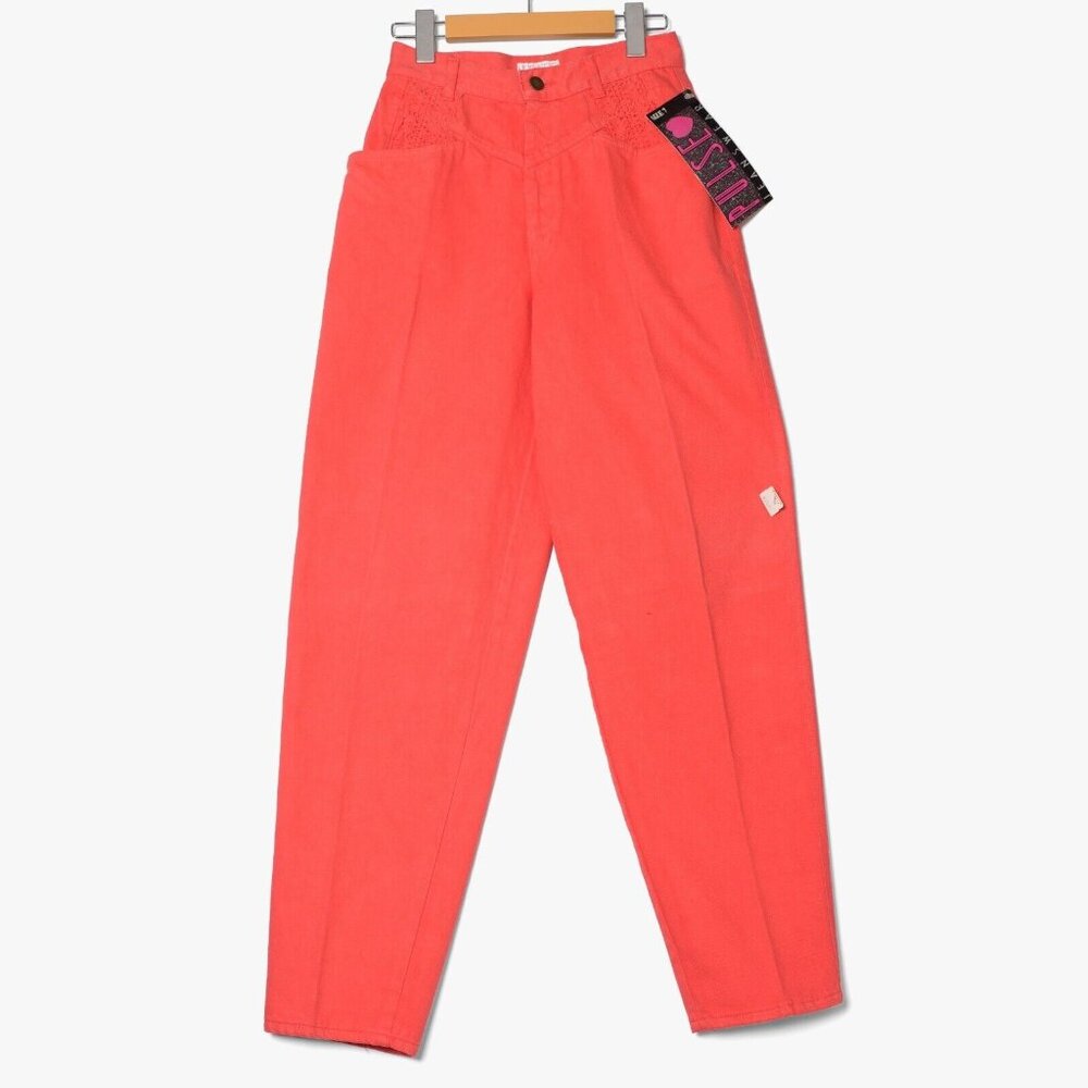 Deadstock Vintage 80s High Rise Jeans 24x28 Pink